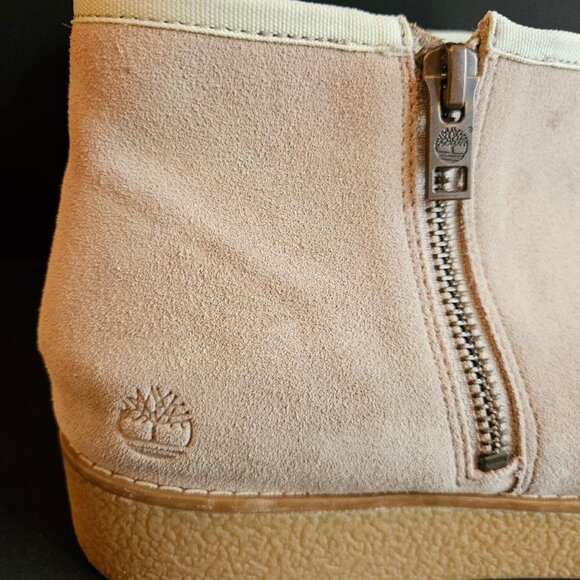 Timberland suede women's ankle boots. S 9, gummy zip platform - Picture 8 of 9